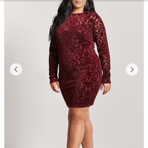 NWT Forever 21 lace/velour dress